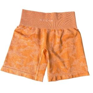 NVGTM Orange Camouflage Fitness Shorts Size S